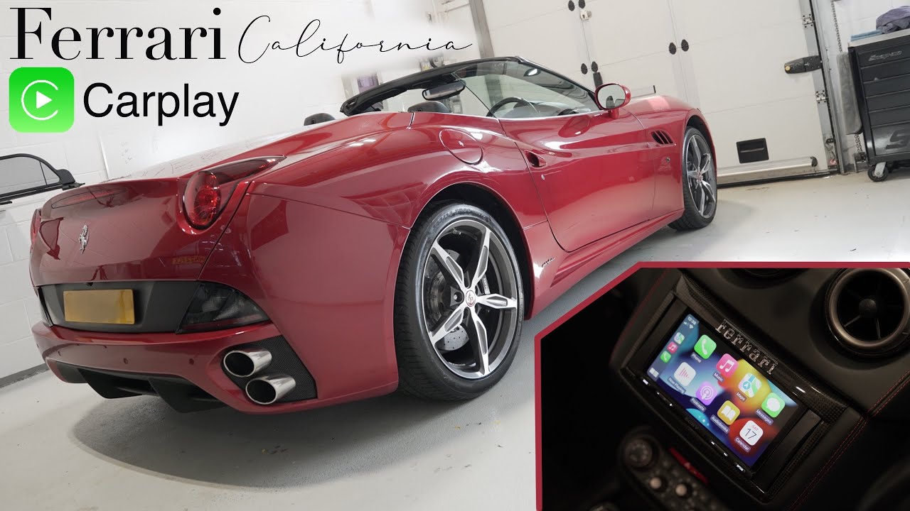 Ferrari Carplay California with Sony XAV AX5650 and a full sound system upgrade