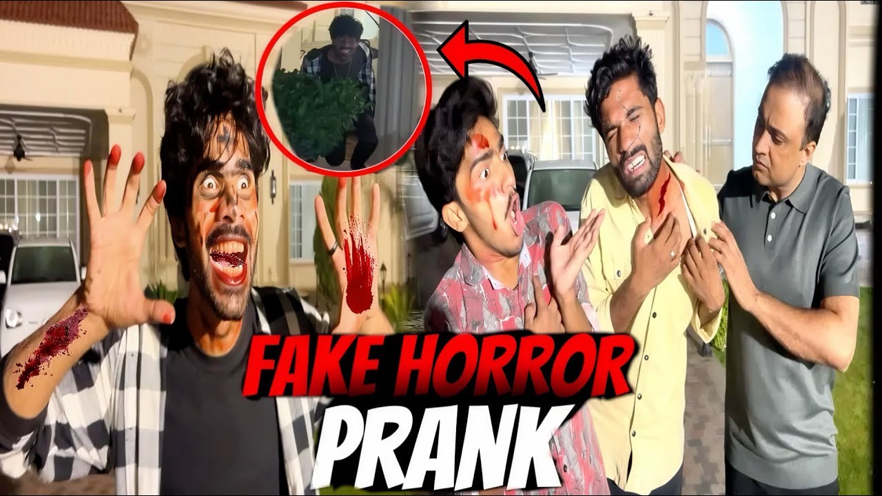 FAKE HORROR PRANK ON AMIN BHAI  😱| Sk Jin Ban Gia 😟 | @SkBhaiVlog786 #waleedbhai 