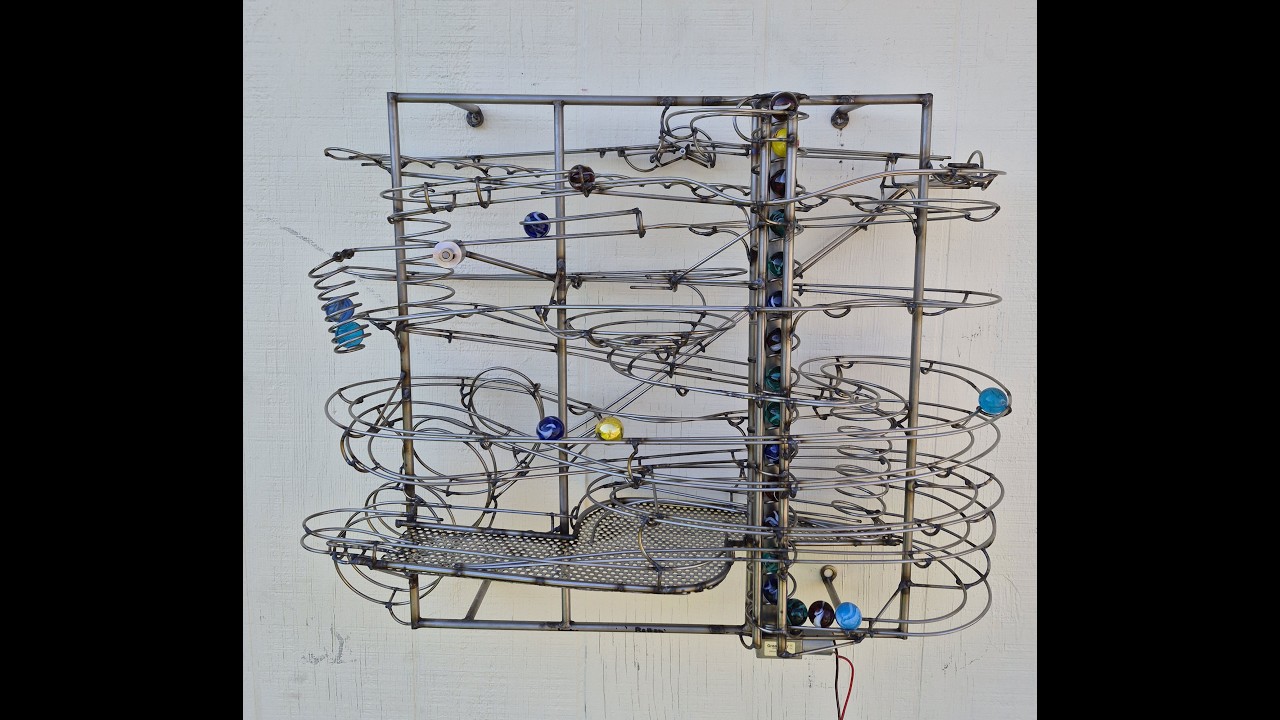 Matthew Gaulden's Rolling Ball Sculpture - Wall mounted #351 pre-clean video