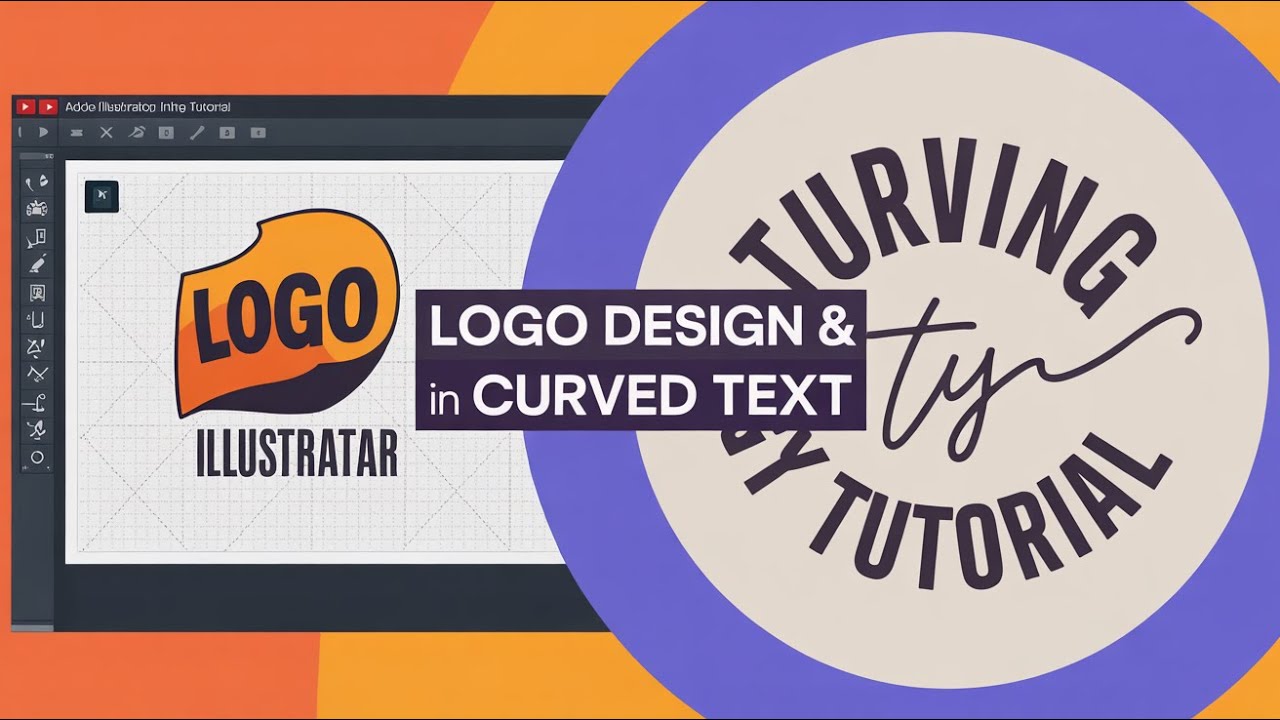 Logo Design and Curving Text in Illustrator! Easy Tutorial!