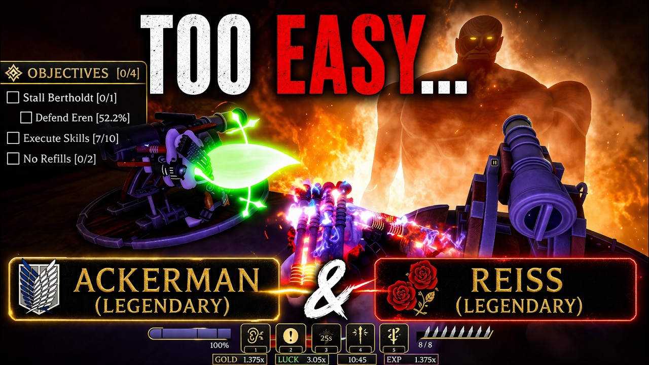 How I DUO the colossal titan raid with REISS and ACKERMANN...