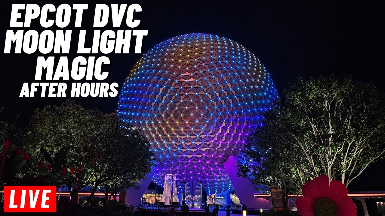 🔴 LIVE: EPCOT DVC Moon Light Magic and Luminous Fireworks and enjoying Epcot for the night 1/25/2024