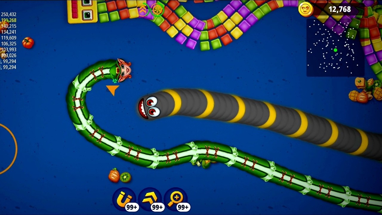 Worms Zone 🪱 gameplay level Mobile SNAKE #games