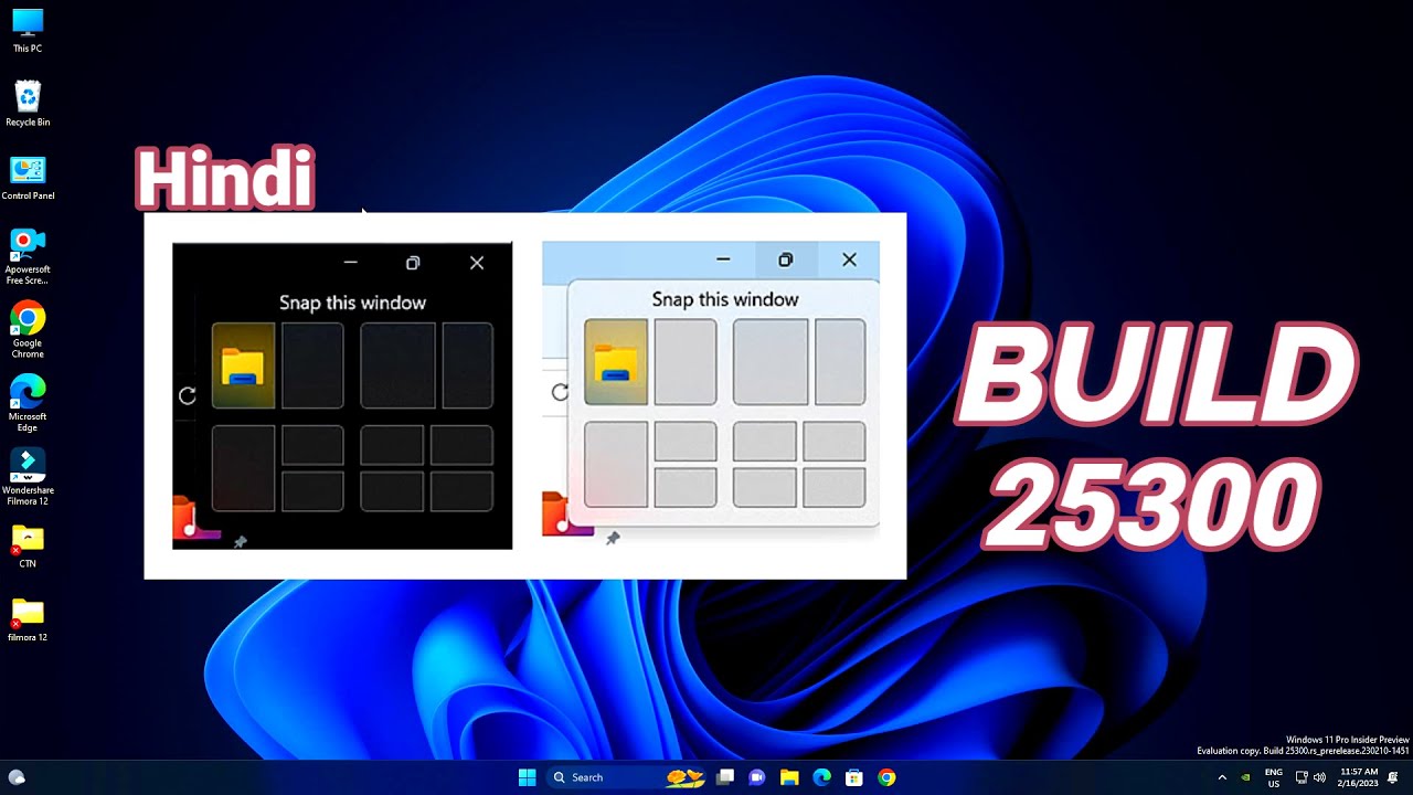 Windows 11 Build 25300 Update - Live captions, Improvement Snap layouts, Voice typing & Setting Apps