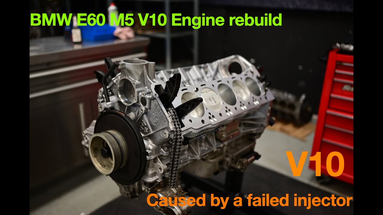 BMW V10 S85 M5 M6 Total engine rebuild because of failed injector. PART 2