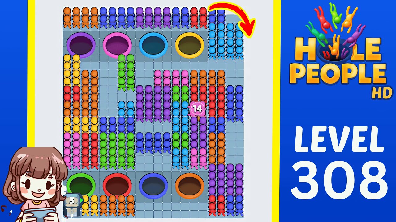 Hole People Level 308 Solution Walkthrough