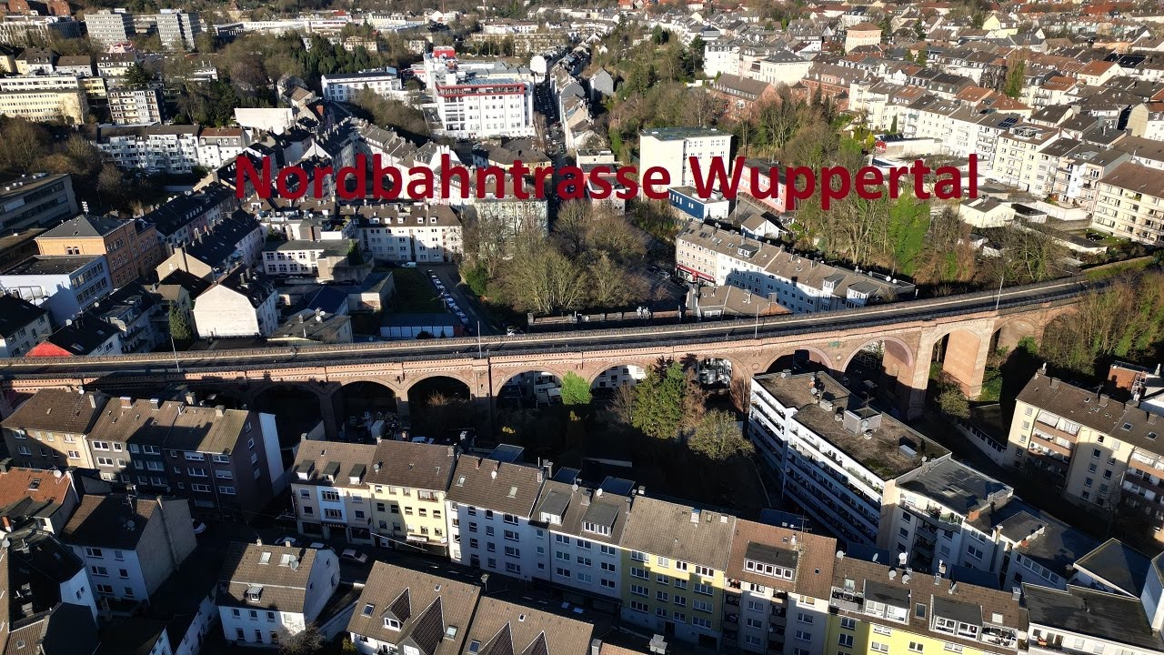 ich nehme euch mit auf meine Fahrt über die Nordbahntrasse in Wuppertal.