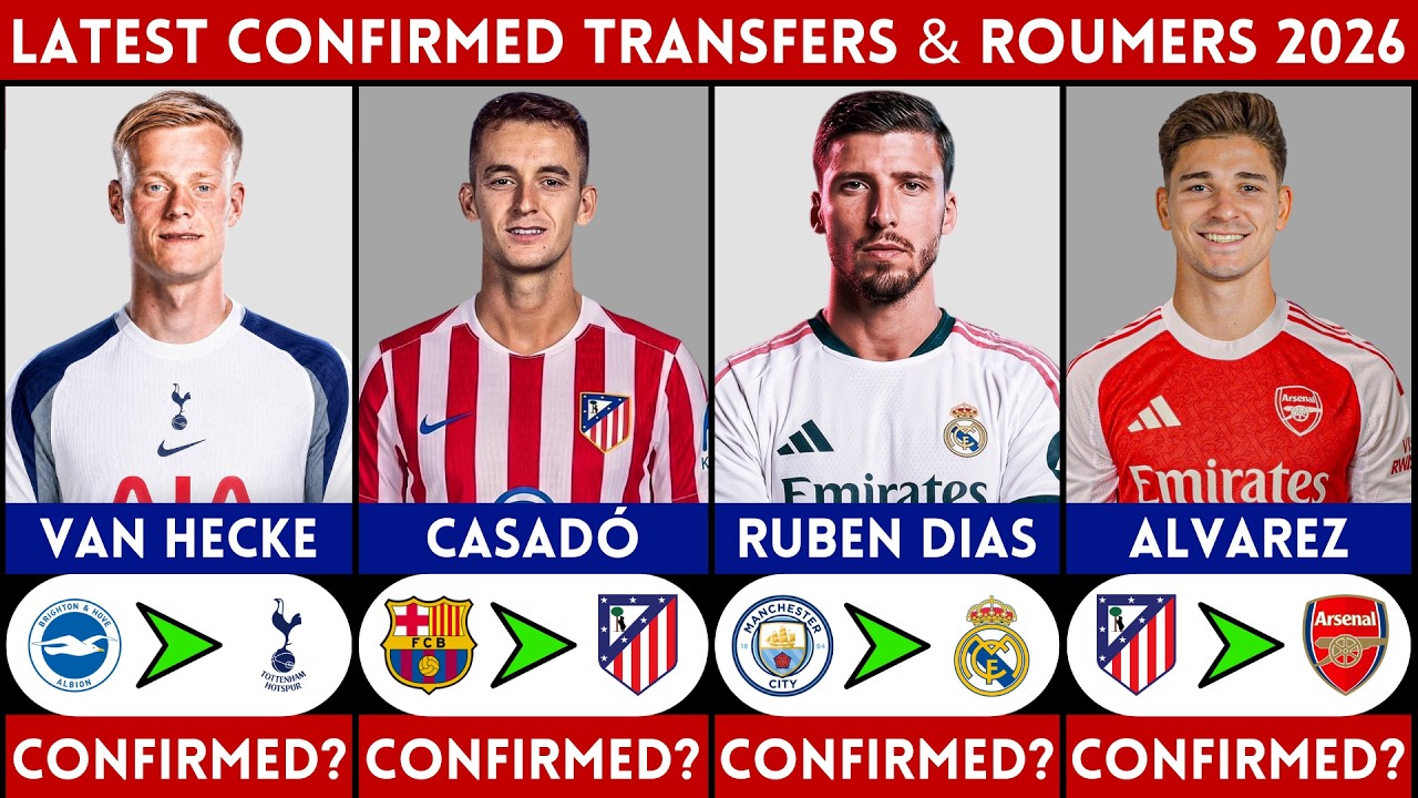 🚨 LATEST CONFIRMED TRANSFER NEWS AND RUMOURS - SUMMER 2026 | VAN HECKE, ALVAREZ, DIAS, CASADO.......