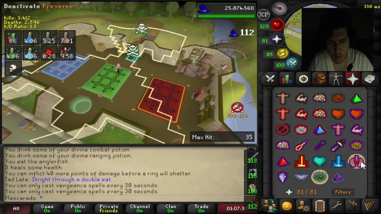 Pking Skill Specs and Donator with a strange setup