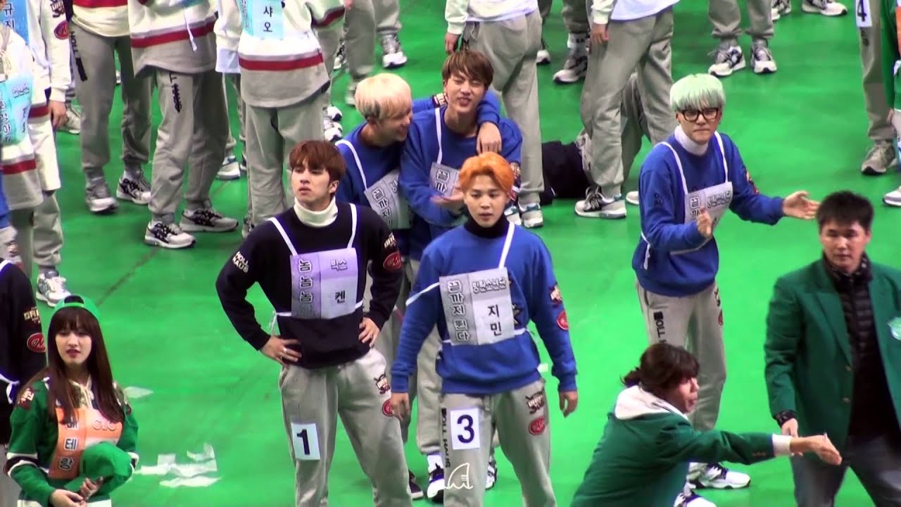 160118 아육대 - 계주하고 들어와 업텐둥절한 레오