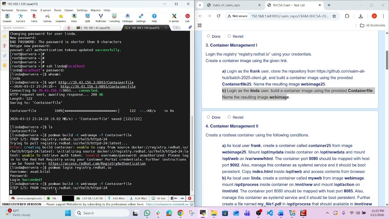 REDHAT EX-200  question-build and image