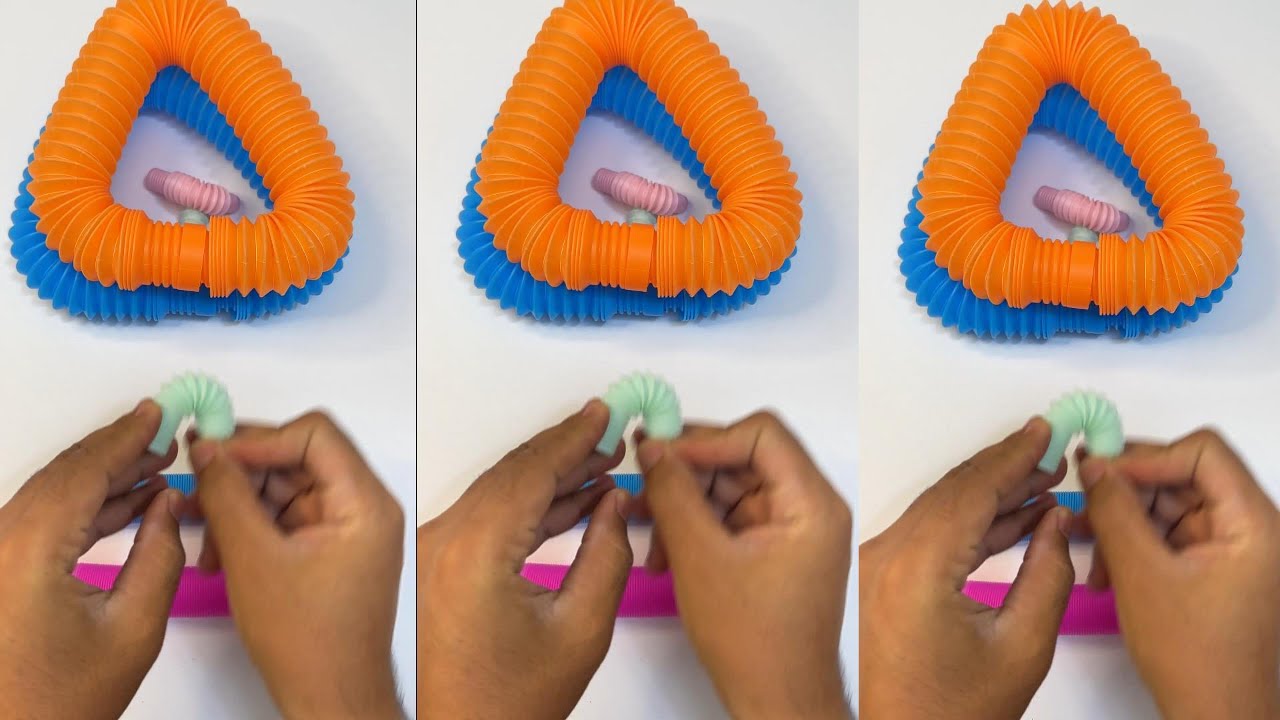 Color Changing Pop Tube ASMR 🌈 So Relaxing & Satisfying Sounds! #poptubesound #asmr