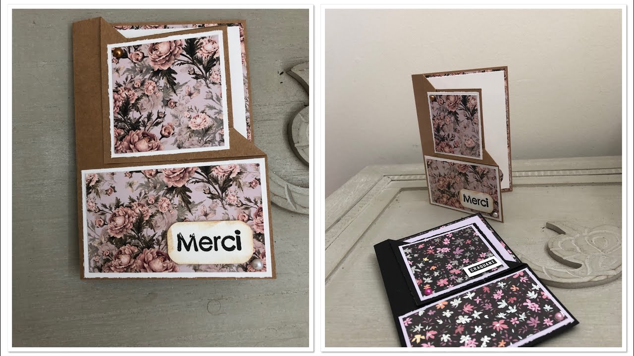 TUTO CARTE à coin (corner flip card) facile et  originale