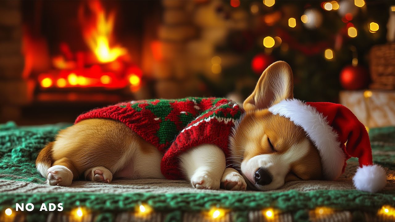 Cute Christmas Corgi (&bull;ﻌ&bull;) Healing Music for Anxious Dogs 💖 | Peaceful Sleep Guaranteed