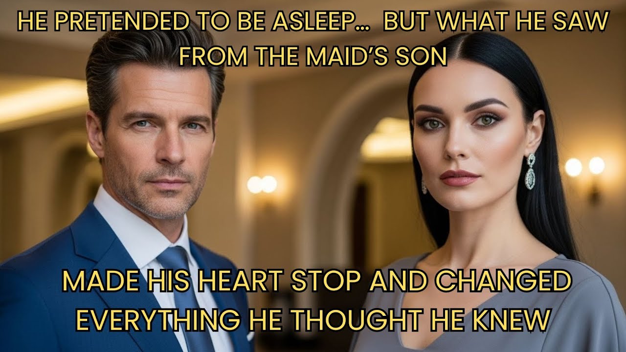 BILLIONAIRE FAKE-SLEEPS TO TEST MAID'S SON—WHAT THE SON DID NEXT LEFT HIM FROZEN