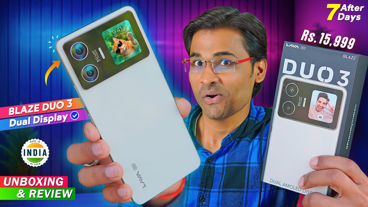 Lava Blaze Duo 3 5g Unboxing & Review | Dual Display ₹15,999 | Blaze Duo 3 Camera Test, Bgmi Test