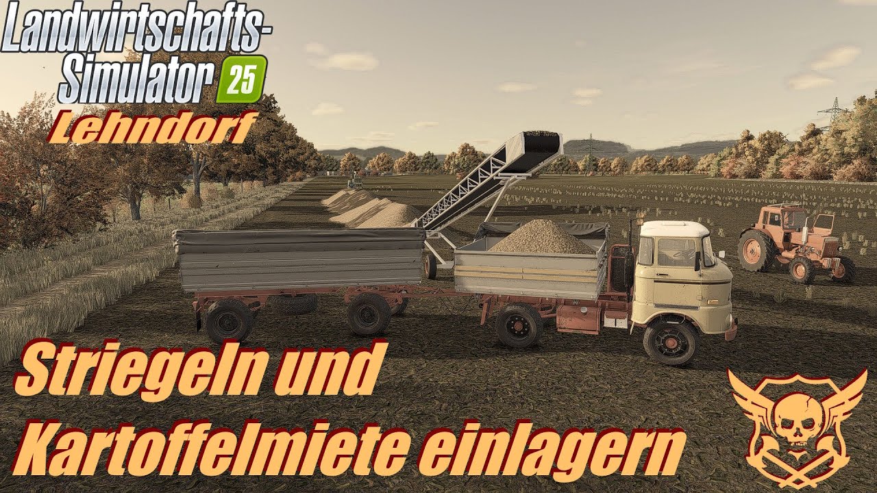 LS25 Lehndorf #022 | Striegeln und Kartoffel einlagern | #ls25