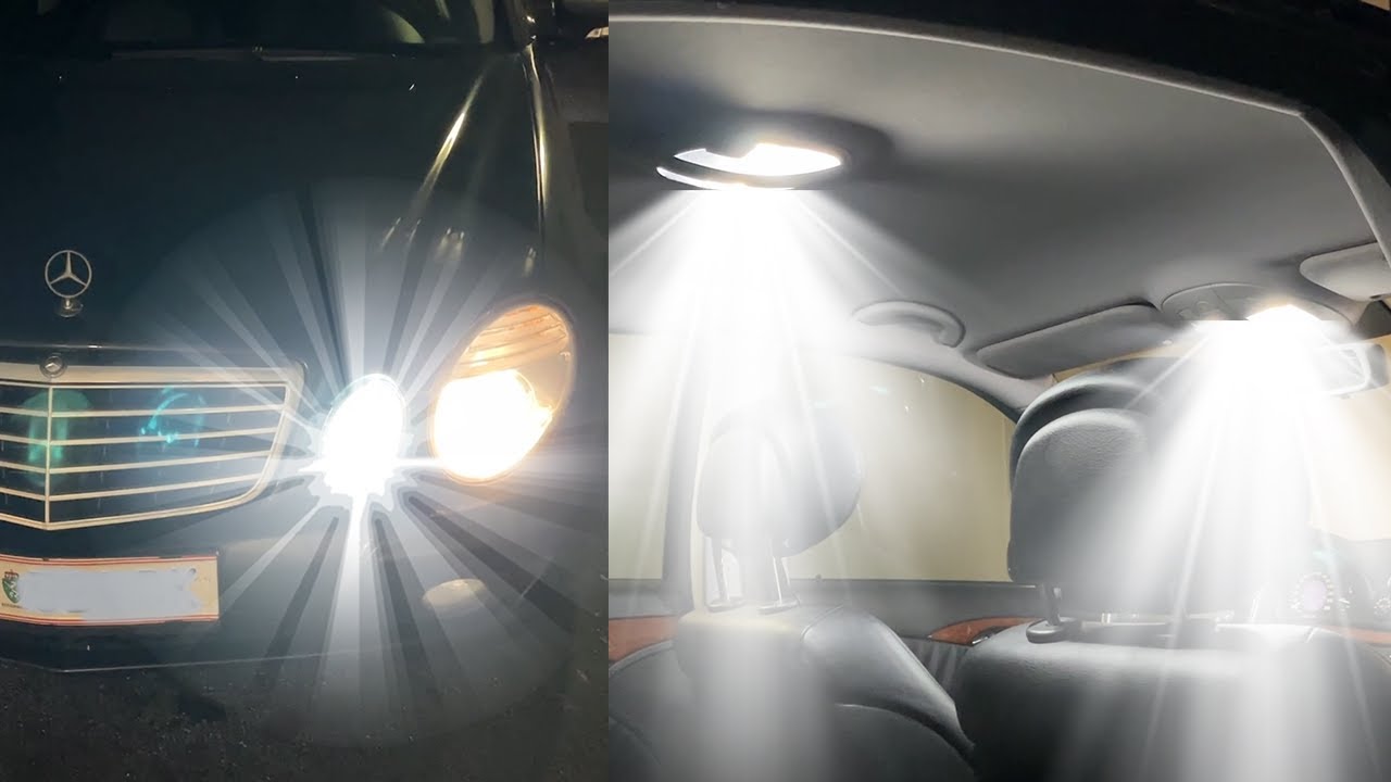 Светодиодная подсветка Mercedes E-Class W211 (видеоблог)