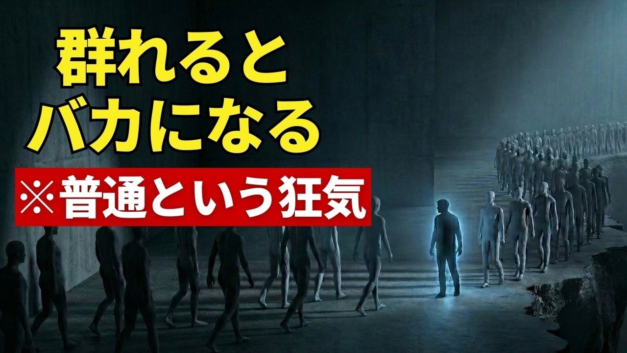 群れの中にいると知能が下がります。「普通」という名の狂気、同調圧力の正体 7選【心理学】