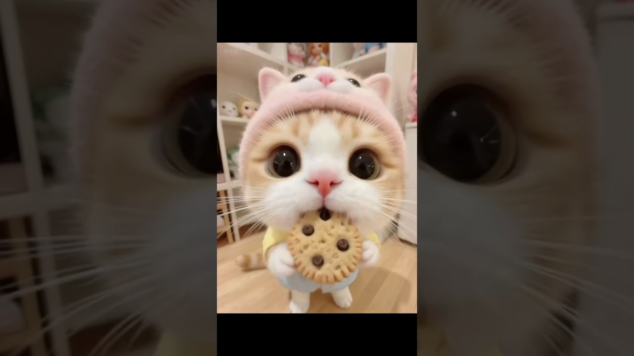 eat kitty biscuits Meow meow meow~ 😺#shorts #kenjzifarm #kenjzipetualang