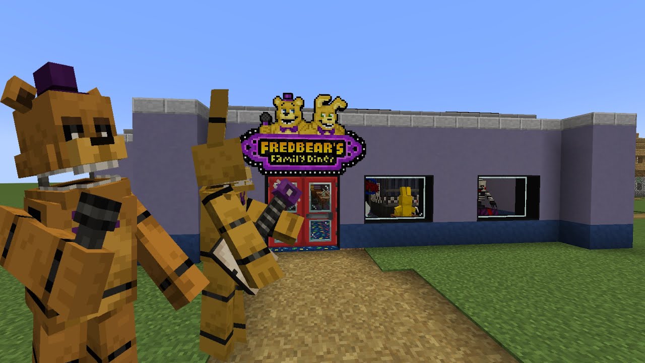 Building Fredbear's Diner [Management Wanted Minecraft Mod]