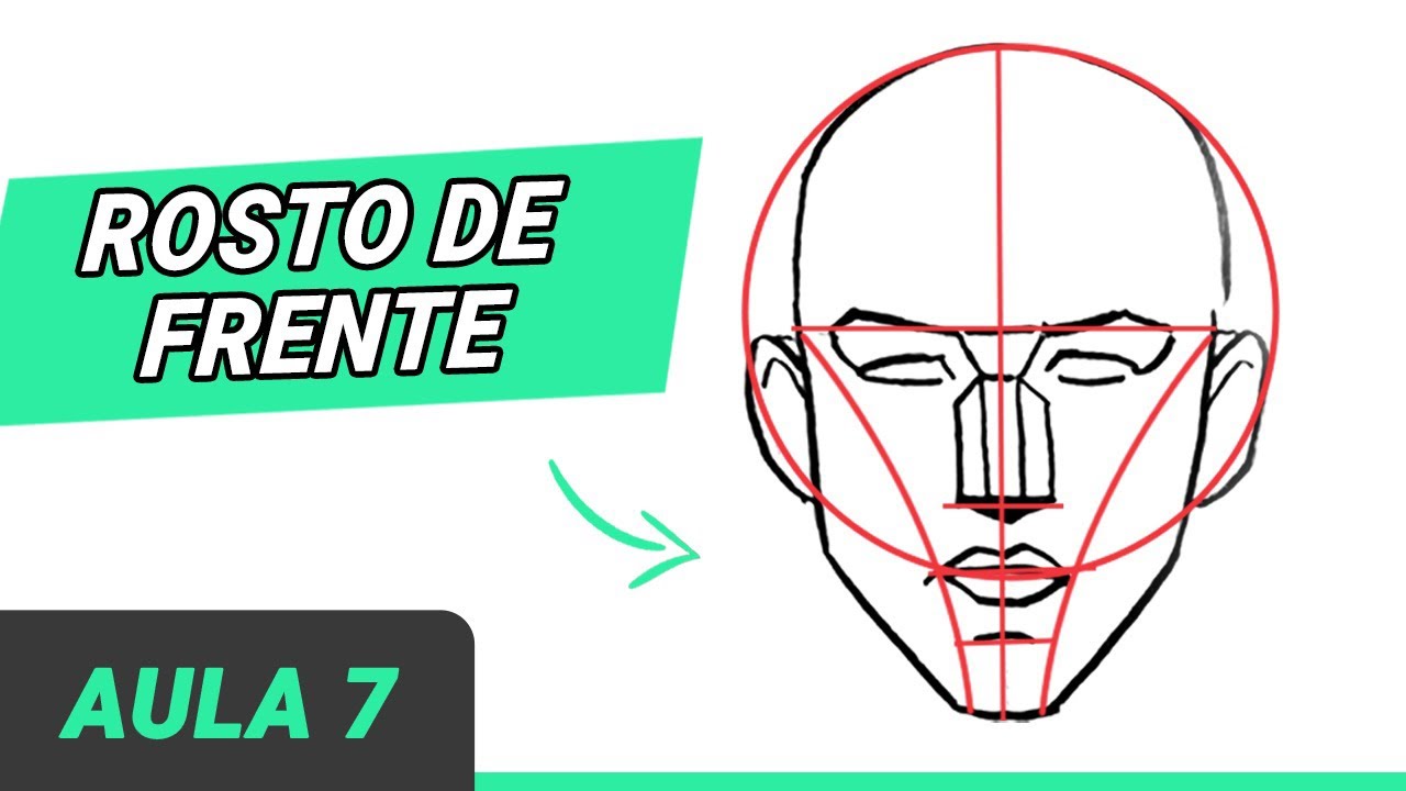 Como Desenhar Rostos #Aula 7 - Rosto De Frente | Curso De Desenho Grátis 2023