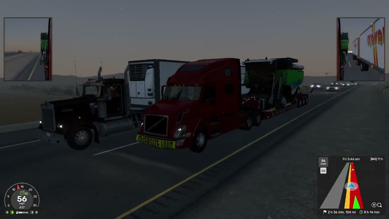 delivering a harvester from San Deigo to Indio
