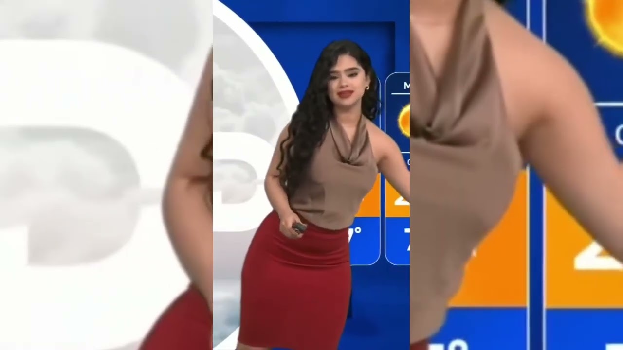 Linda preciosa presentadora del clima 22