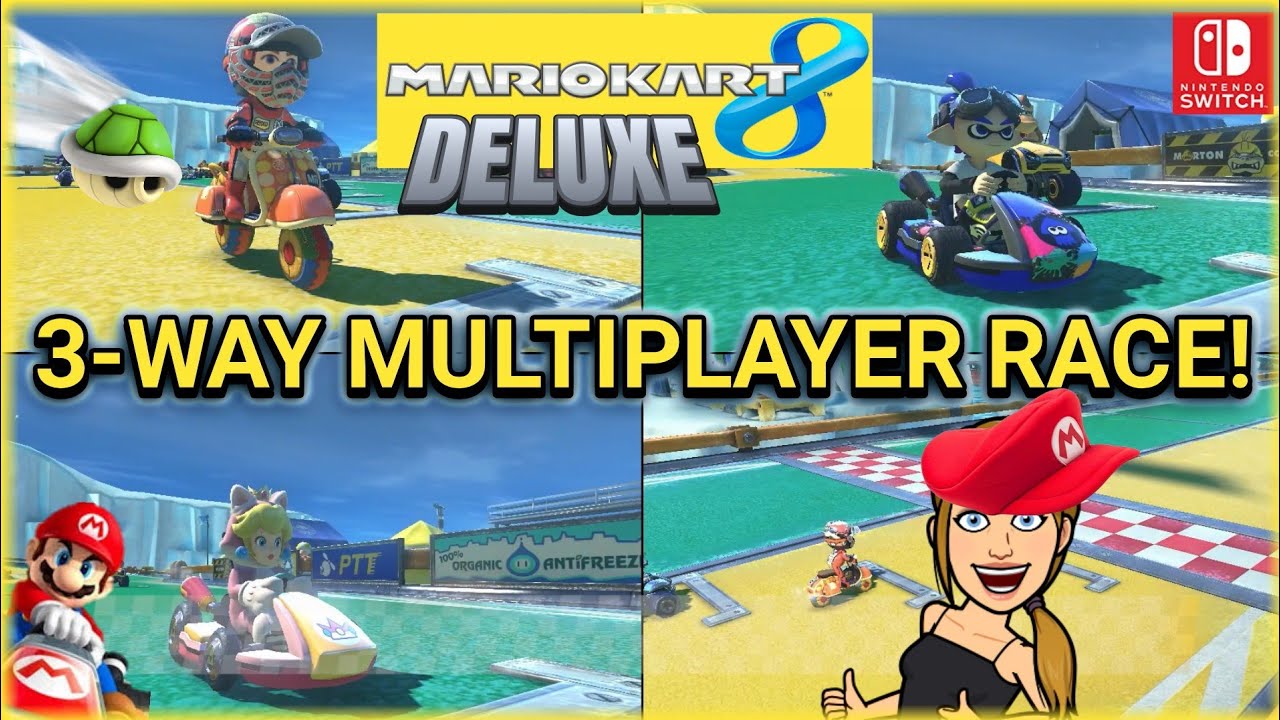Mario Kart 8 Deluxe 3-Way Family Battle on Nintendo Switch |Let's Play| They Destroyed Me!