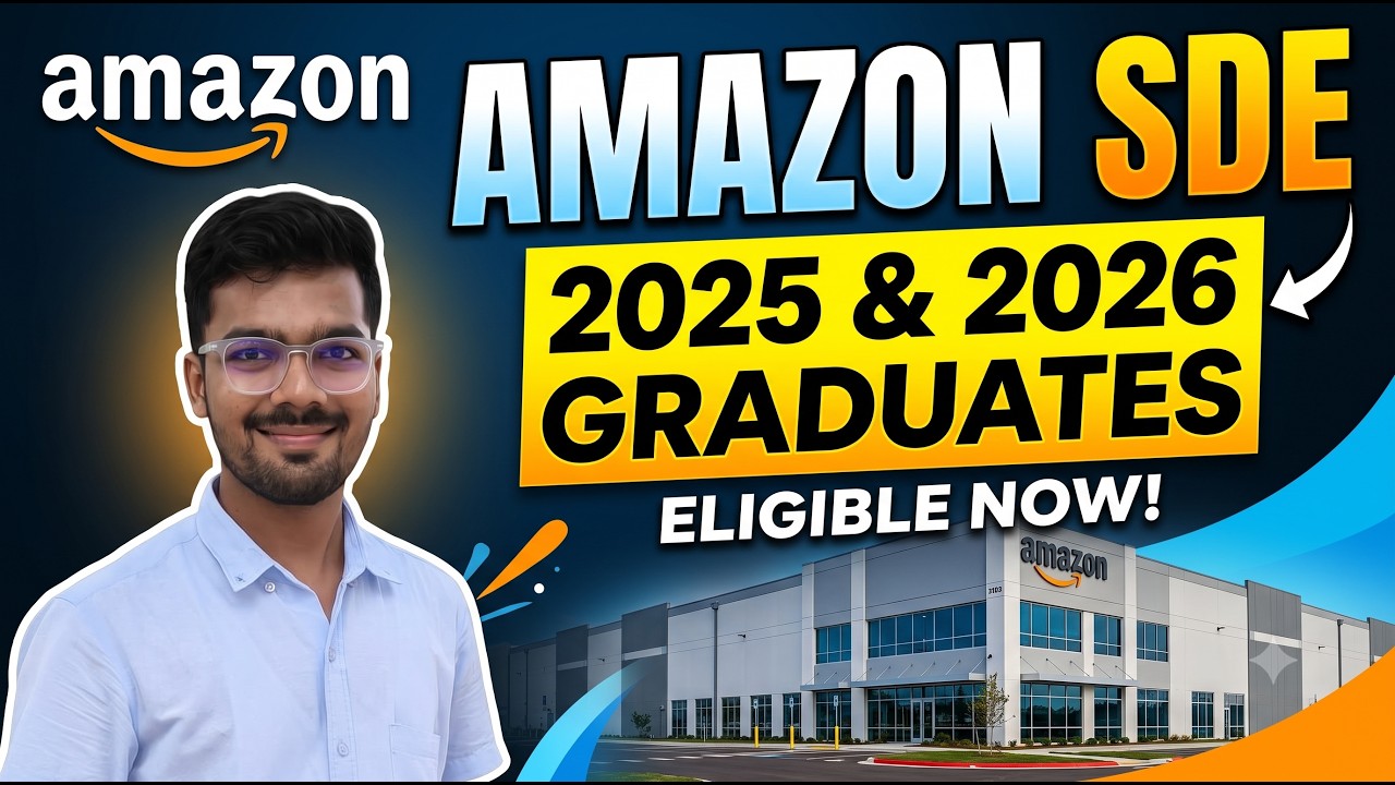 Amazon SDE Hiring Alert! 0 to 2 Years Experience (Apply NOW)