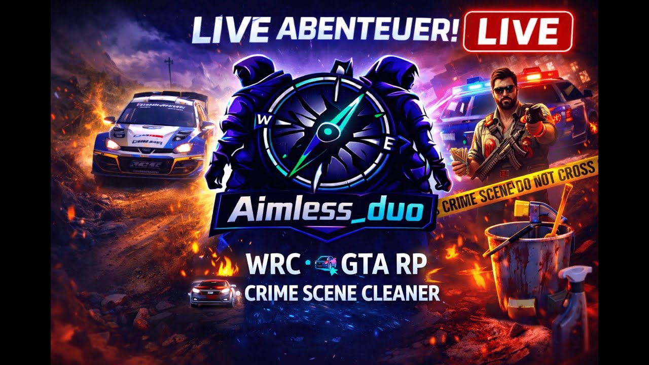 👉 „Chaos pur LIVE 🚨 | WRC Rallye 🔥 GTA RP 🎭 Crime Scene Cleaner 🧹“