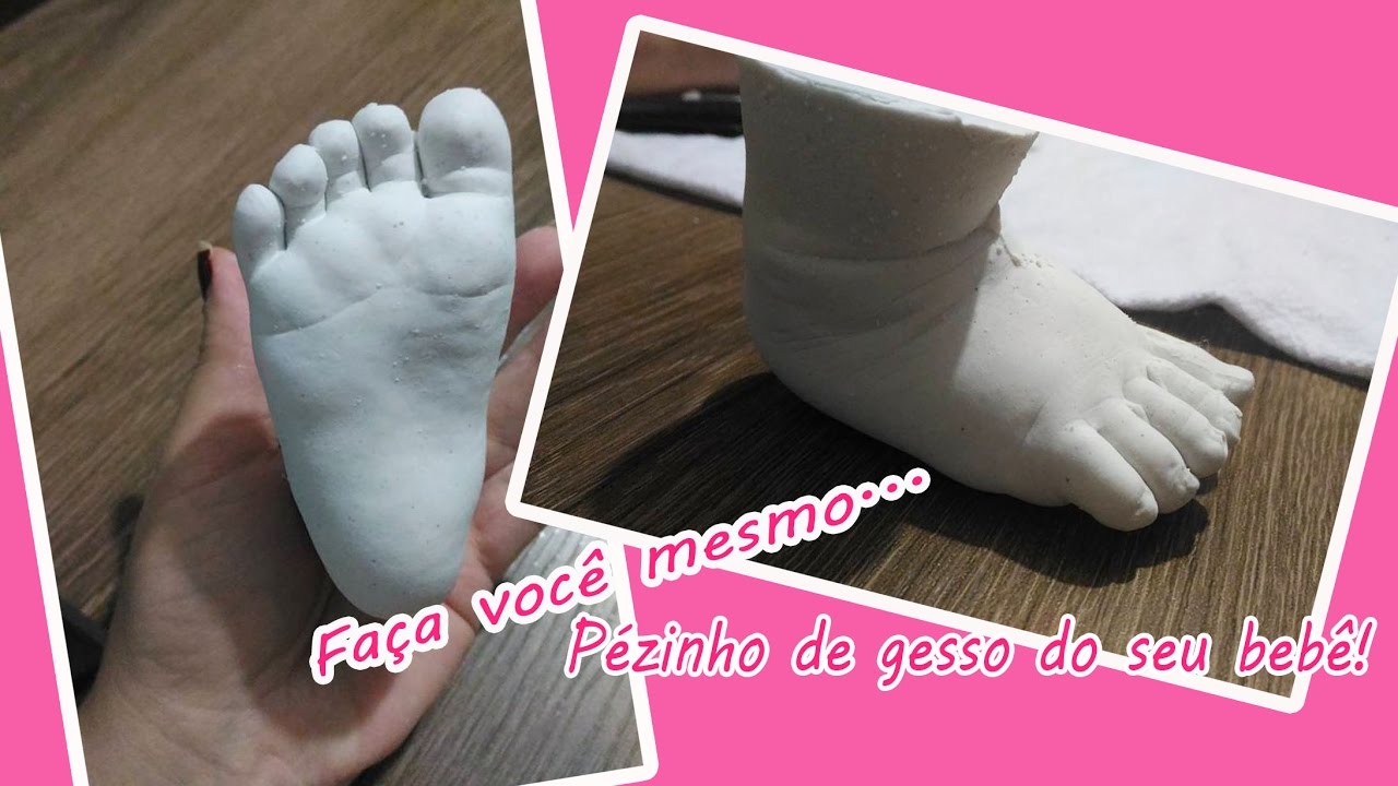 Como fazer pézinho do bebê de gesso para guardar de recordação!Por:Mylla Frigeri
