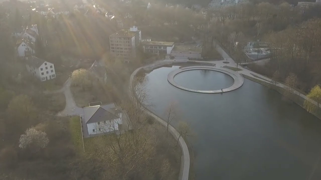 Kurpark Bad Gandersheim (nach der Landesgartenschau) von oben! 14.03.2024