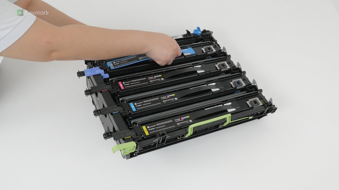 CS963/CX833/CX961/CX962/CX963&mdash;Replacing the black imaging unit