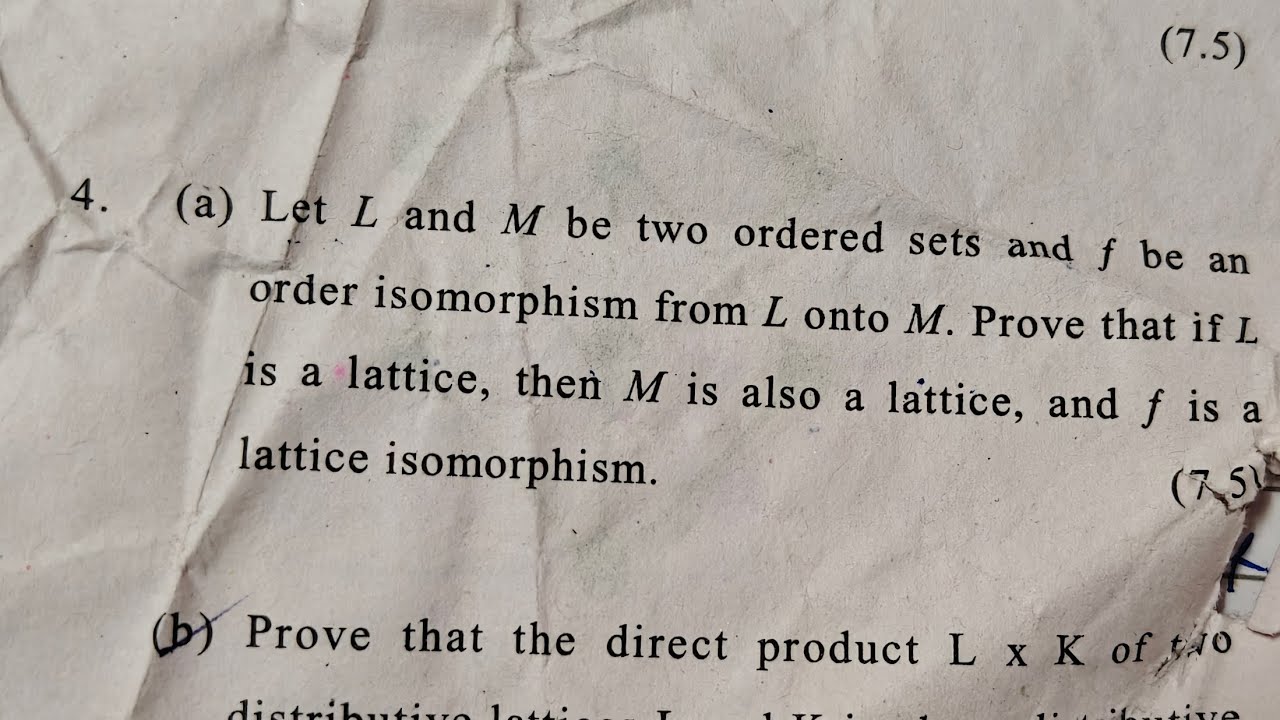 Discrete Mathematics PYQs solved | Sem 3 | Lattice isomorphism | Order isomorphism | DU | Bsc. maths