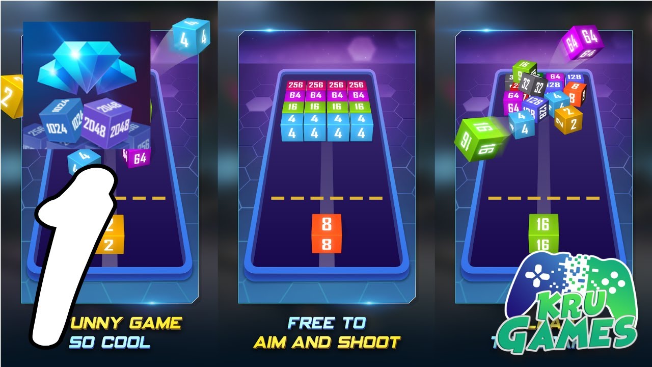 2048 Cube Winner&mdash;Aim To Win Diamond Gameplay #1 All Levels (Android, IOS)