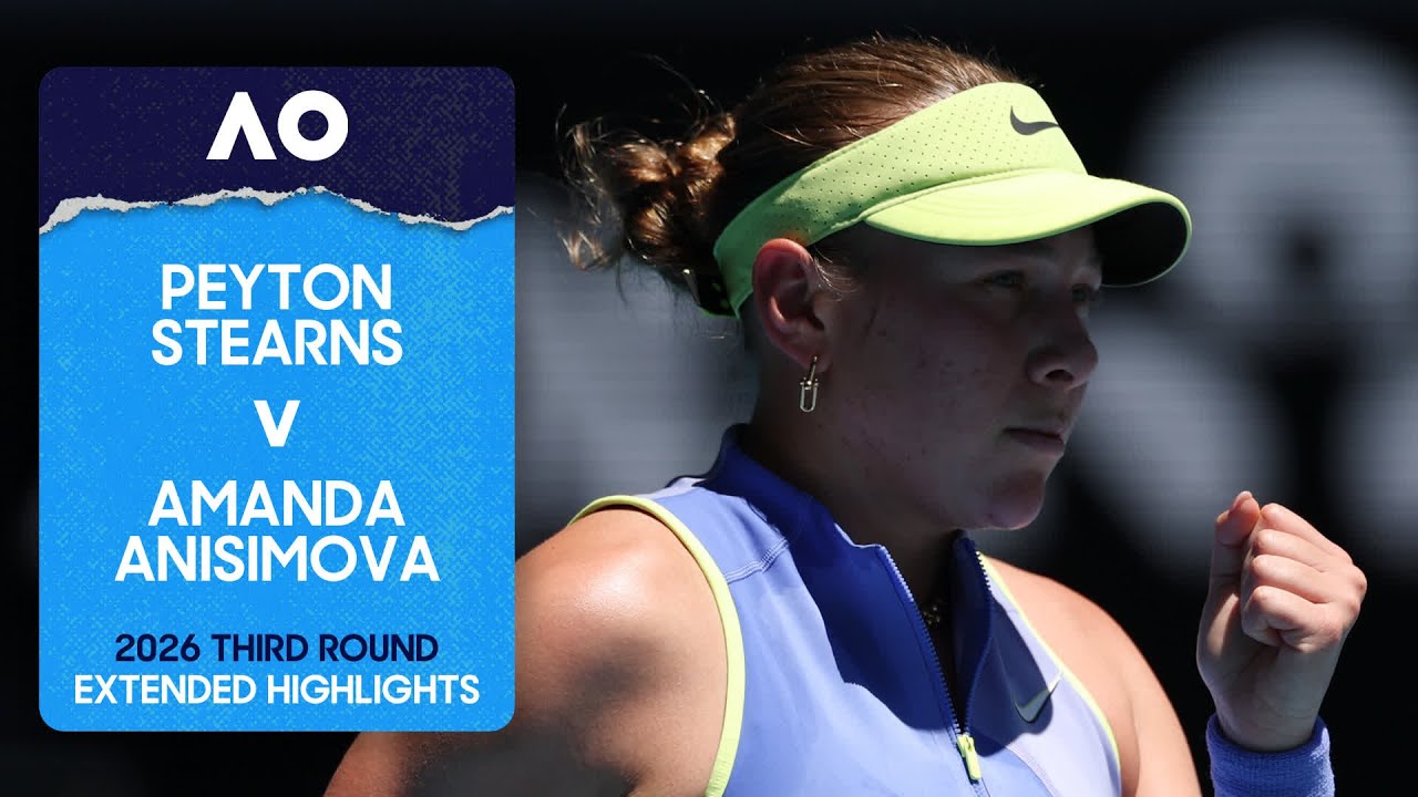 Peyton Stearns v Amanda Anisimova Extended Highlights | Australian Open 2026 Third Round