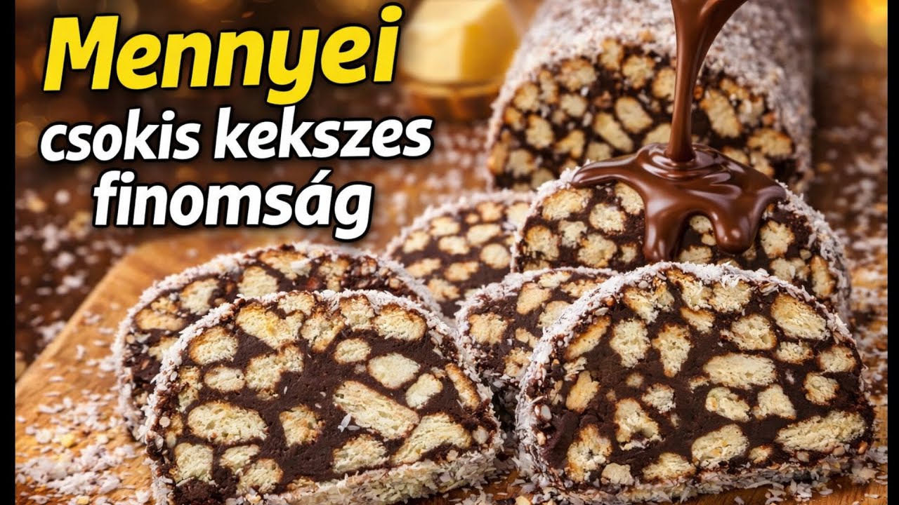Csokis kekszes finomság, kezdőknek is, pár perc alatt.