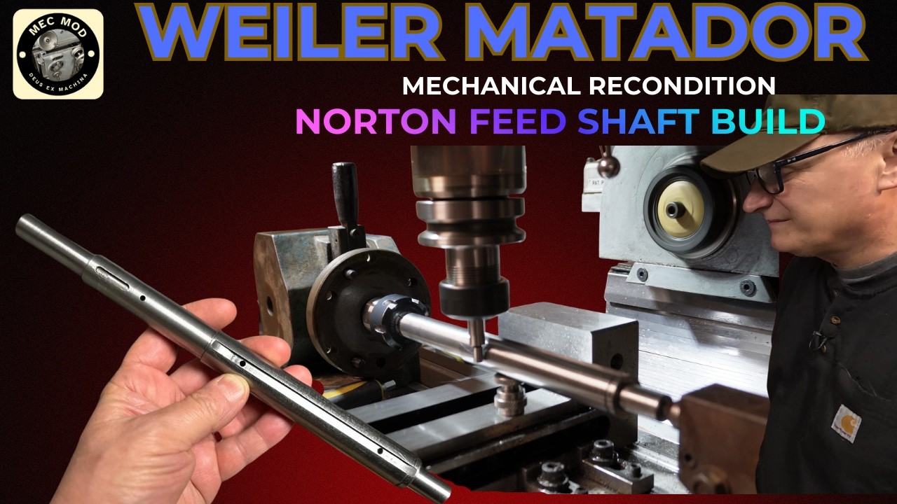 Weiler Matador Lathe – Machining the Norton transmission Shaft, Bearing Seat & Keyway groove, Part 8