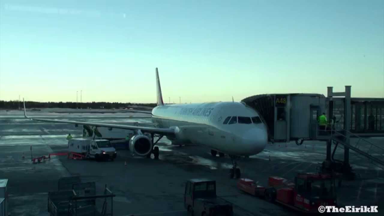 Turkish Airlines turn around [Time Lapse] @ OSL