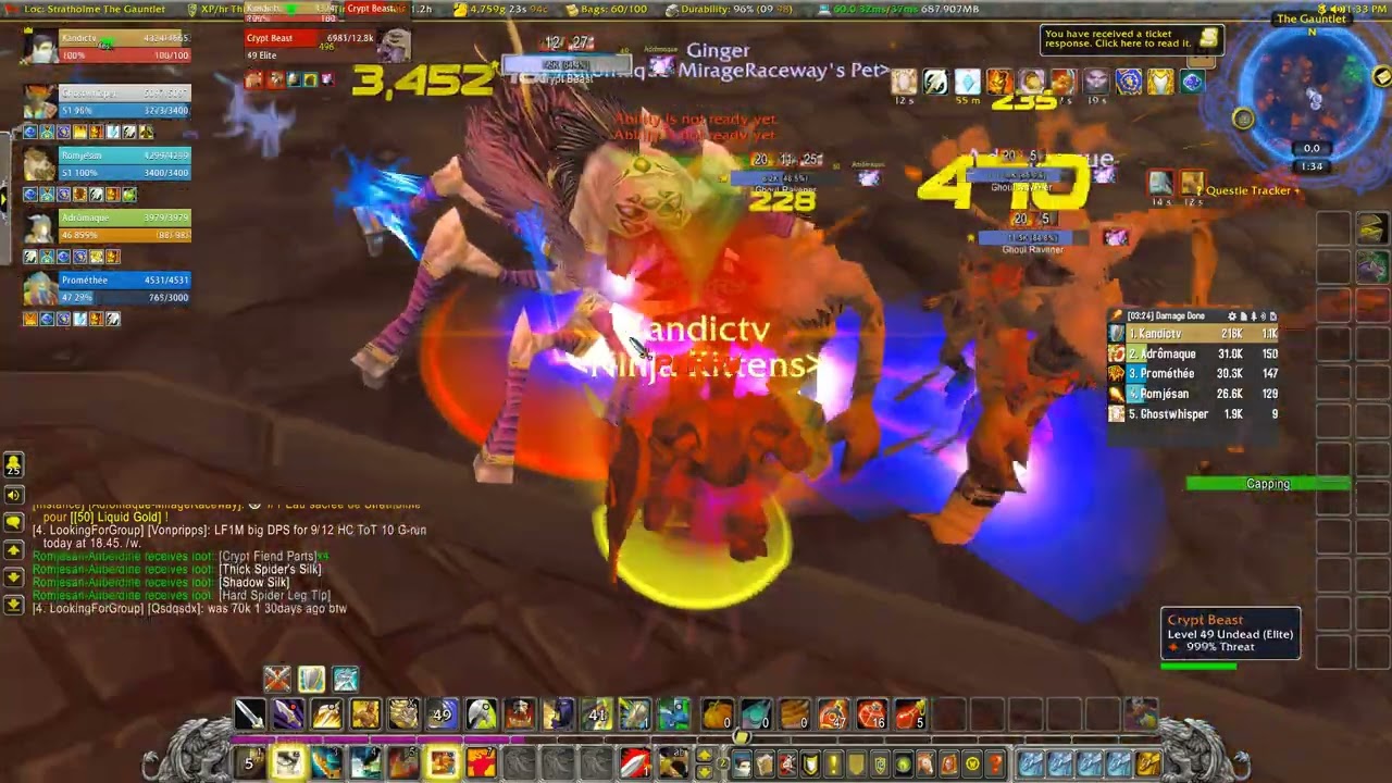 MOP - Level 48 - Tanking Stratholme (Service Entrance)
