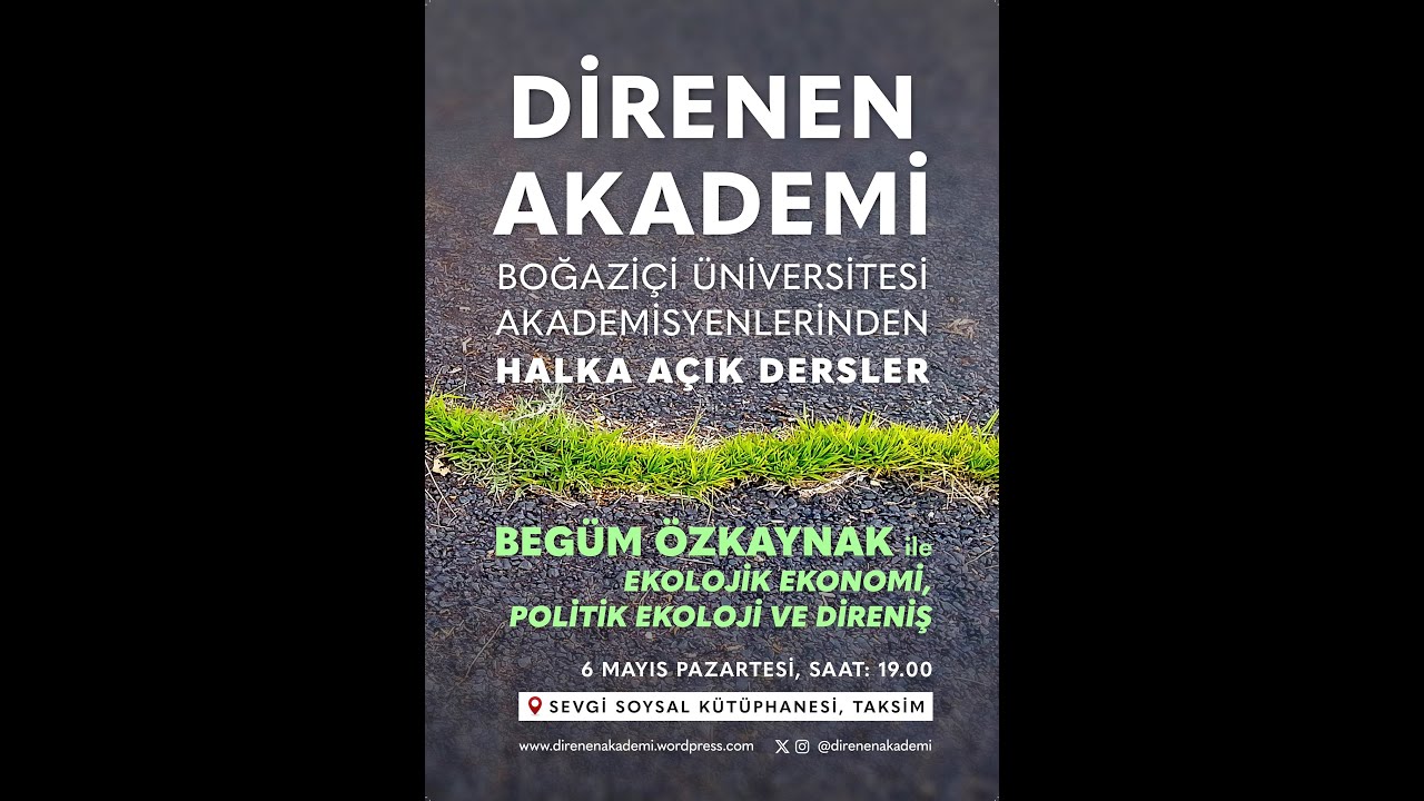 Halka Açık Dersler-13: Begüm Özkaynak ile 