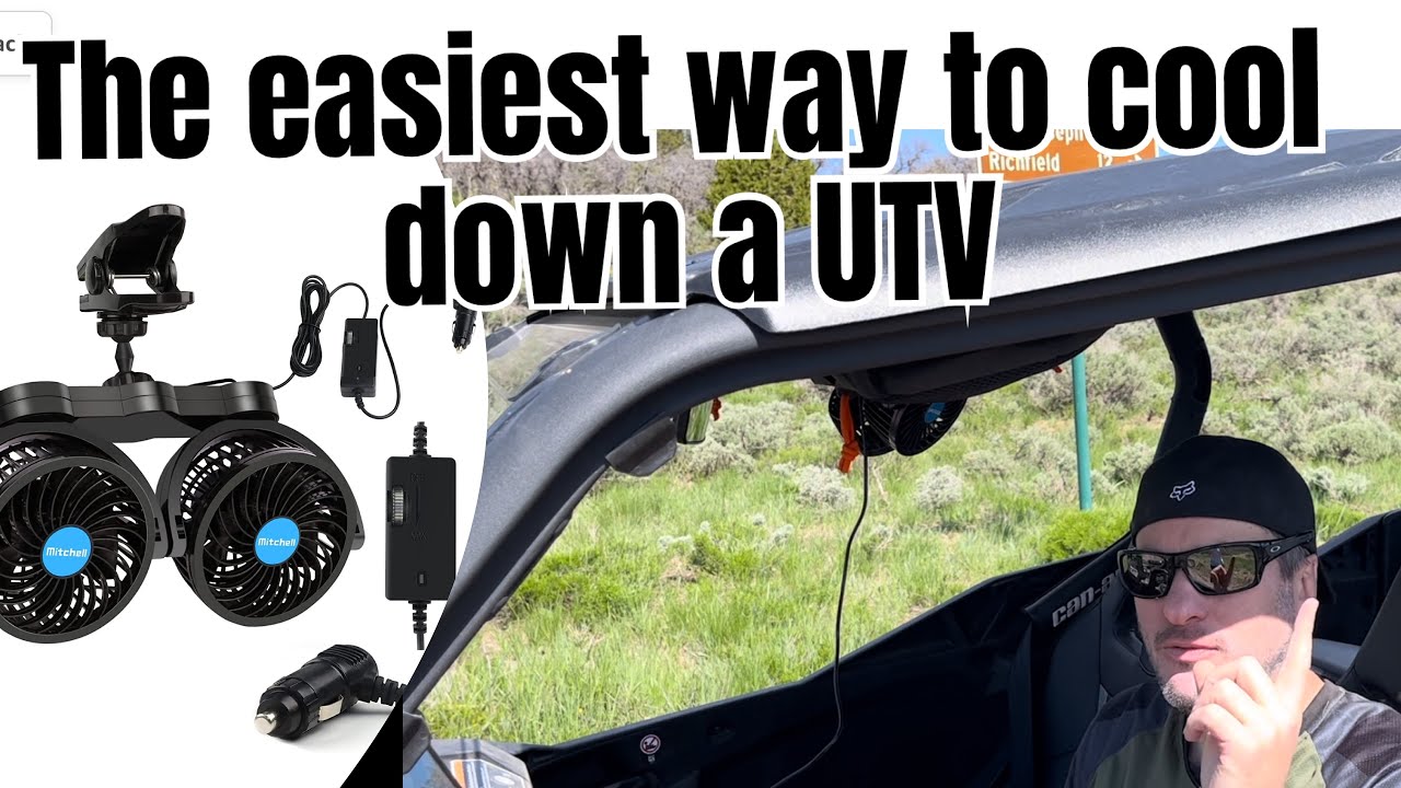 Easiest way to cool the inside of a UTV! Mitchell 12 volt car fan! Product link in the description!