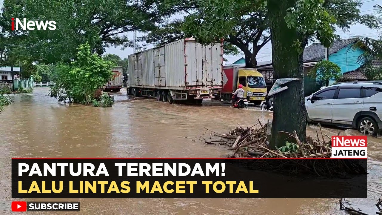 Banjir Meluas! Jalur Pantura Pati&ndash;Juwana Terendam 20 Cm, Arus Lalu Lintas Dialihkan | iNews Jateng