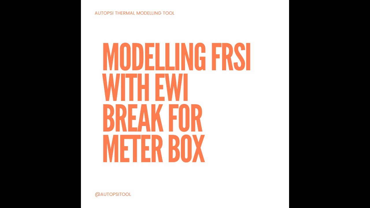 Model fRSI with meter box break in insulation in minutes with AutoPSI!