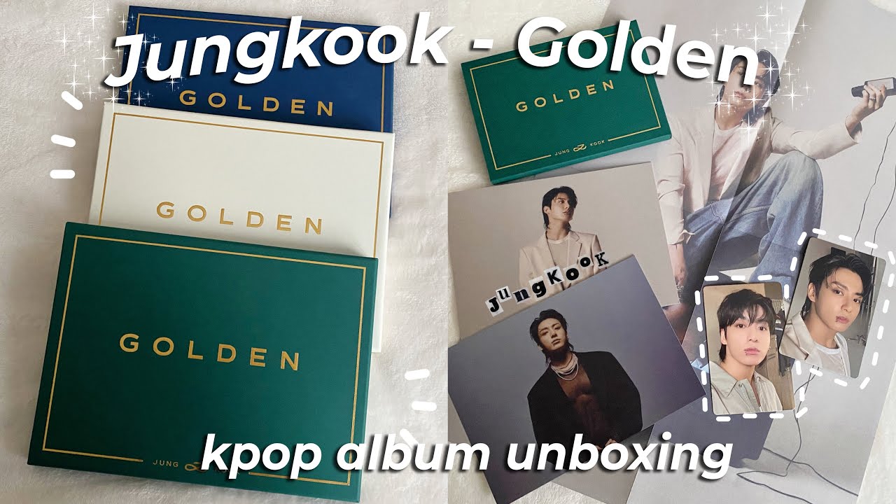 распаковка альбома Чонгука | unboxing album Jung Kook GOLDEN (SET & Weverse ver.)🐰