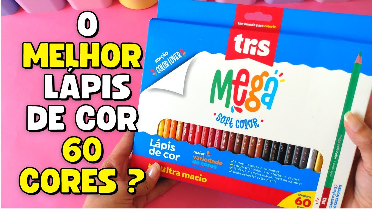 Lápis de Cor TRIS Mega Soft Color - 60 Cores