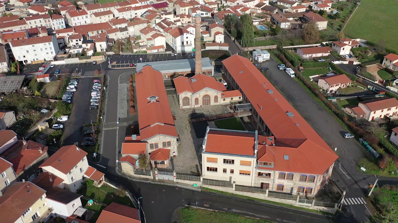 Chazelles-sur-Lyon, vue du ciel