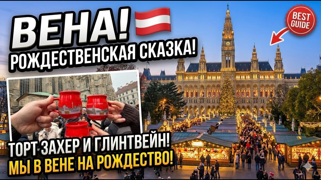 Европейское Рождество в Вене 🇦🇹 | Яркие огни, Weihnachtsmarkt и Café Sacher