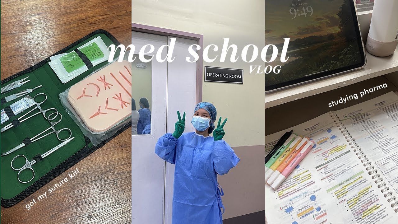 med school vlog ph | suturing & surgery skills, how i study pharmacology, weekend run 